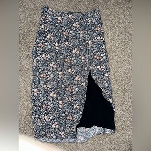Abercrombie & Fitch Skirt Women Small Floral High Slit Midi